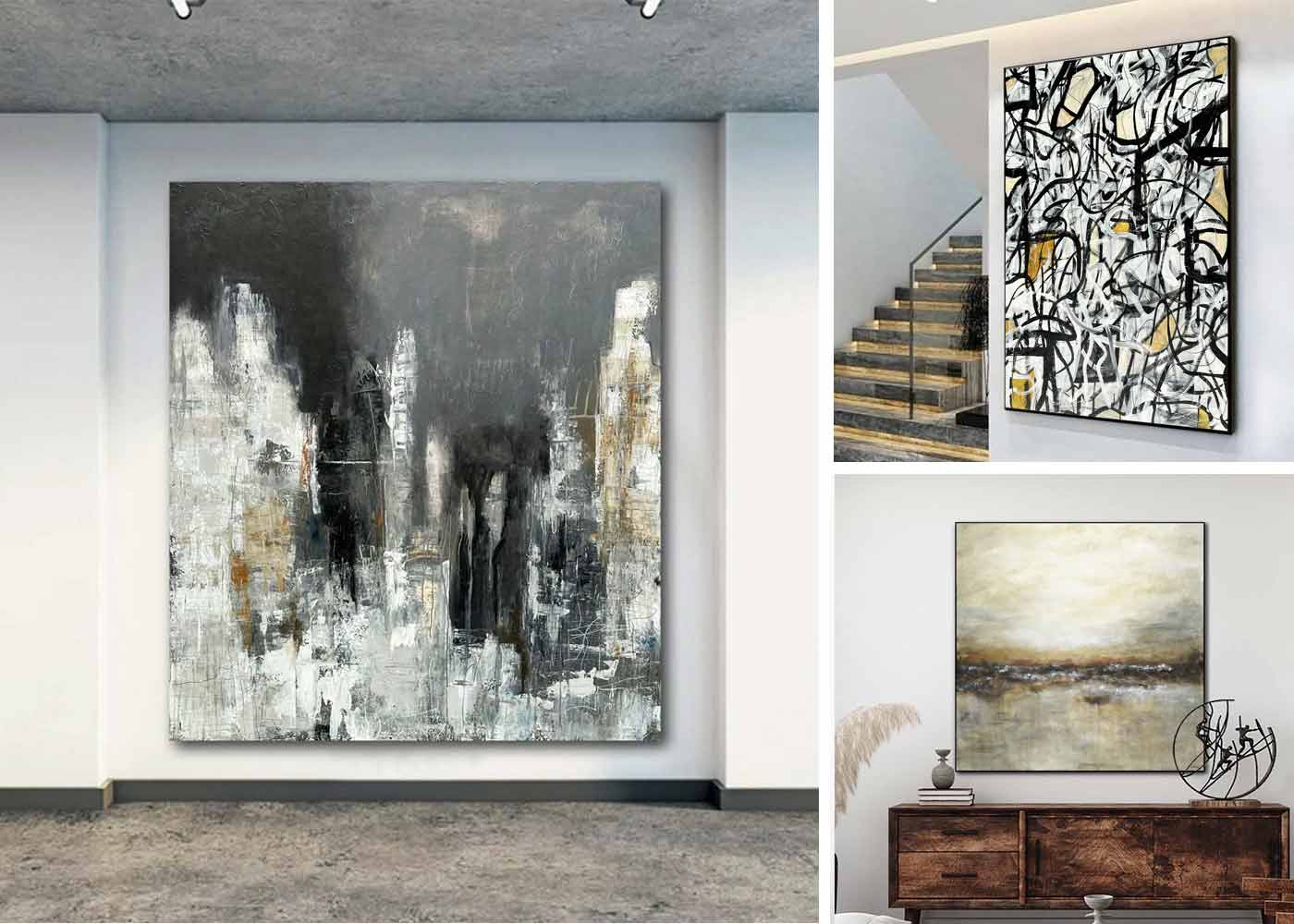 large abstract painting minimalist landscape seascape