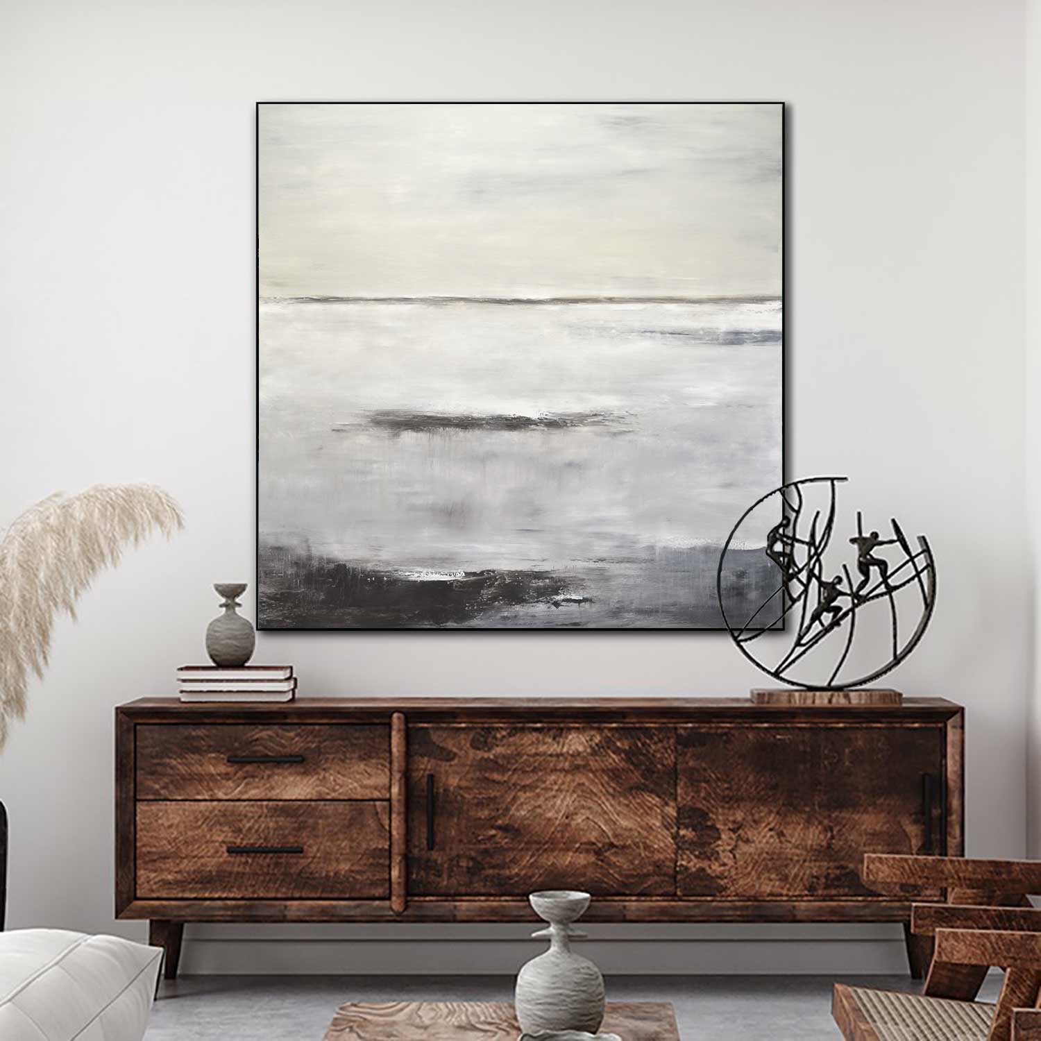 modern Original Design By American Artist Abstract Painting Earth Tones