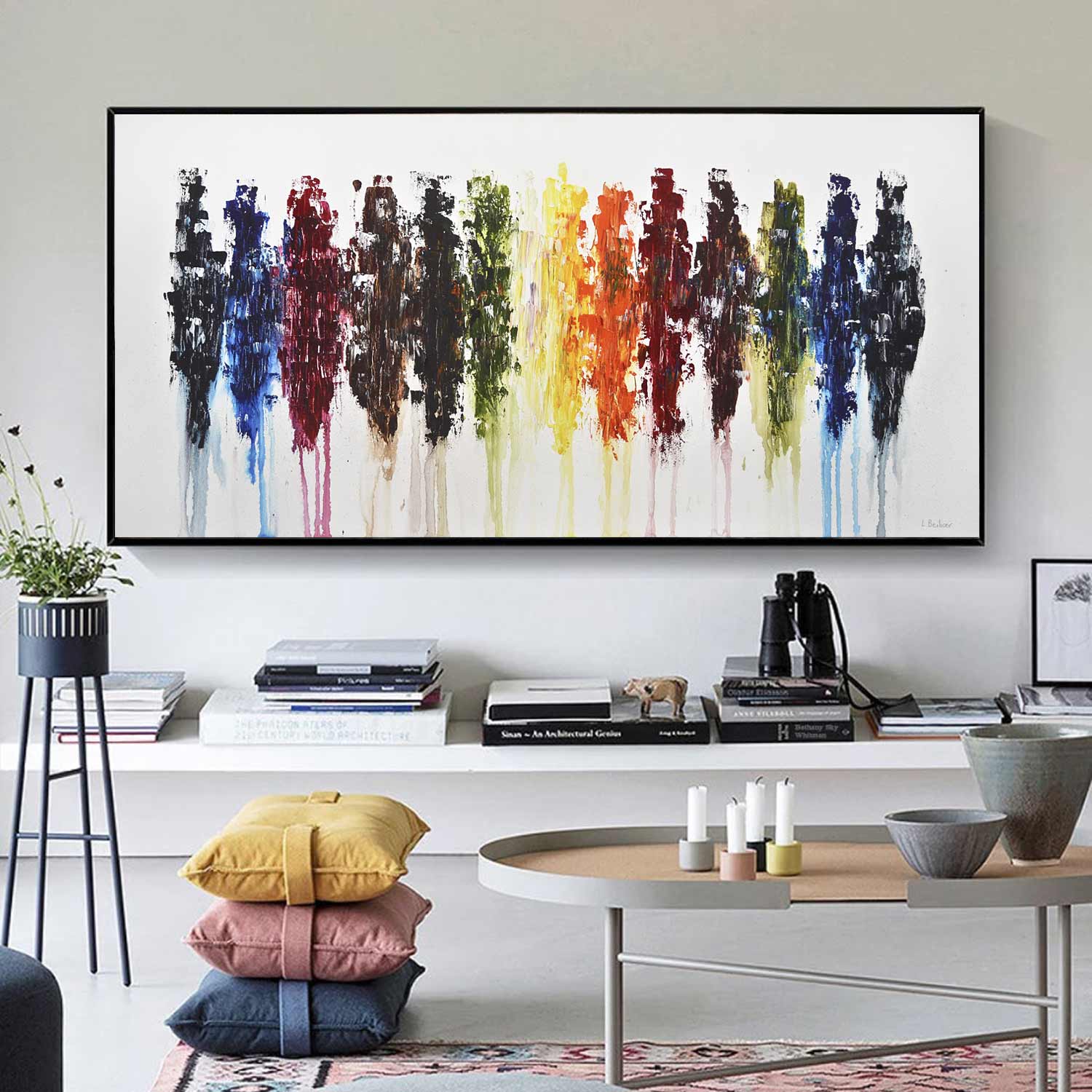 Multicolor Wall Art Panorama Long Timeless Quality Painting On Canvas