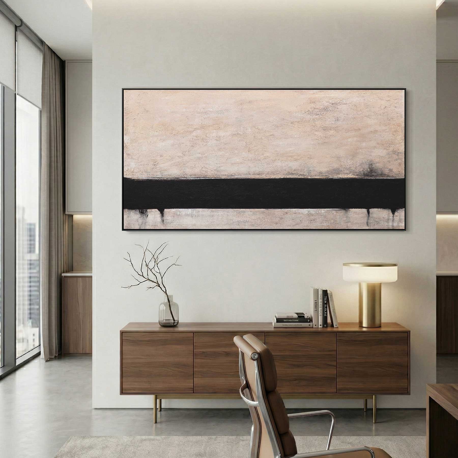 modern office space painting on wall