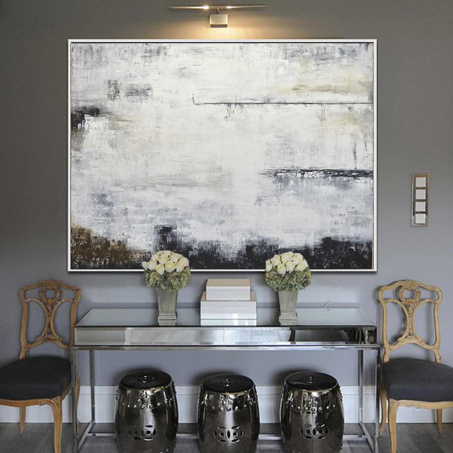 Large Piece Of Artwork For Office Wall Space Painting Brushwork