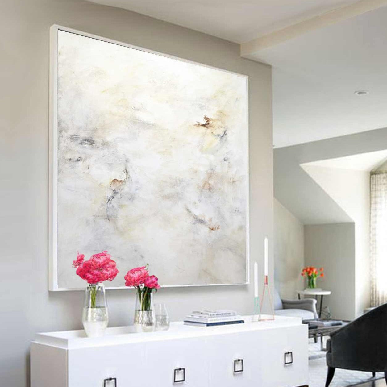 uncluttered Art For Luxury Home Painting Interior Designer Minimalist Light Textures