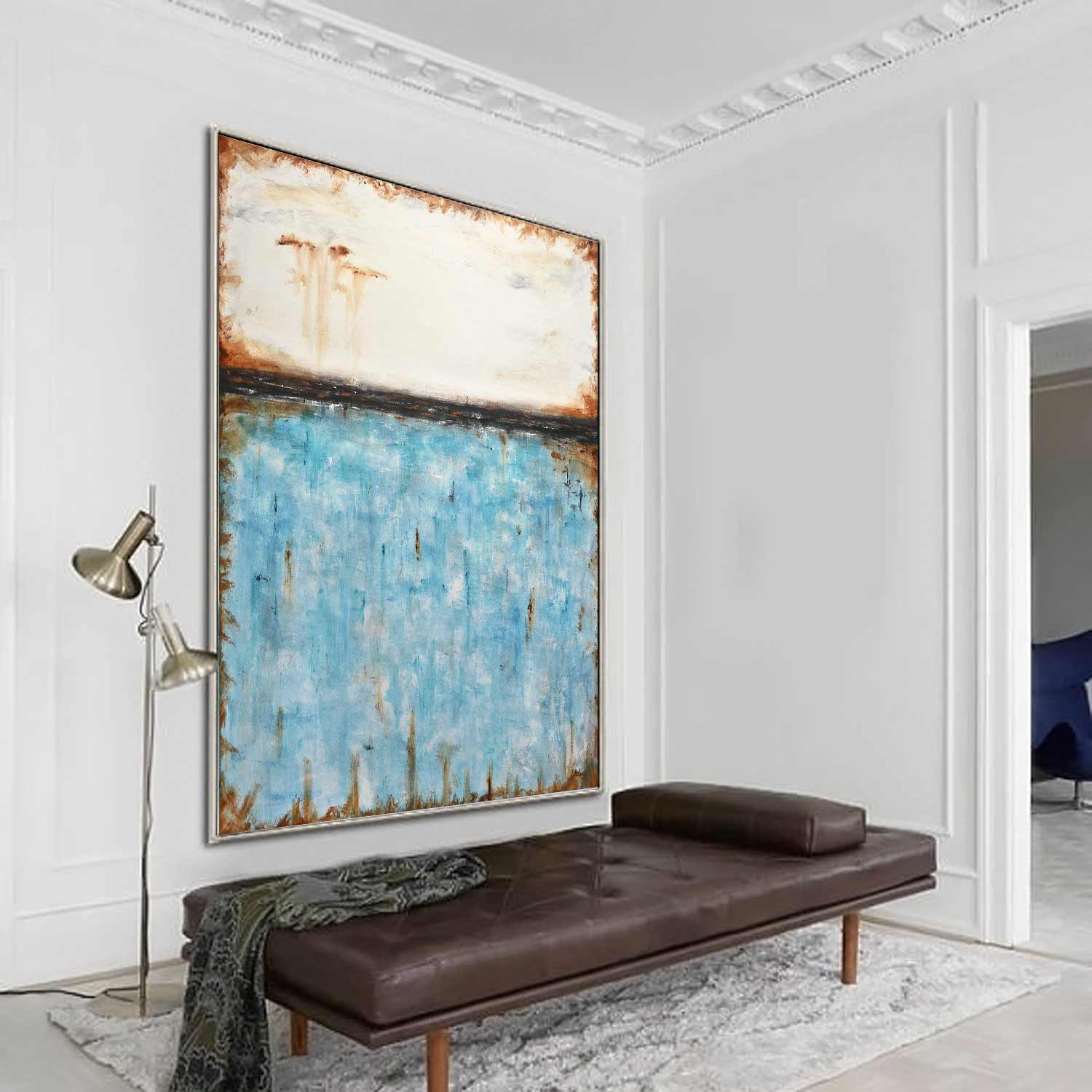turquoise original art oversized