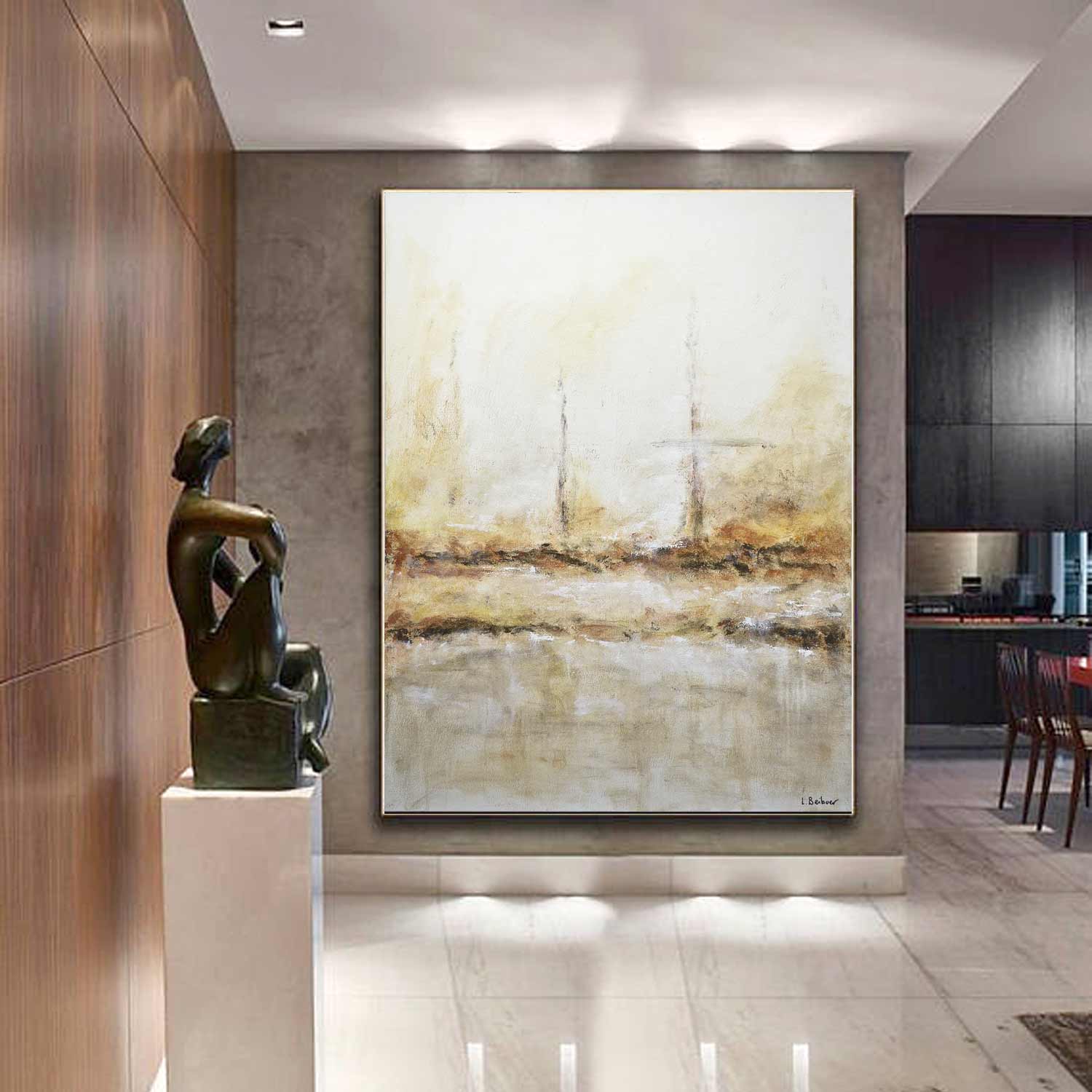 Wall Art For Living Room Contemporary Framed Abstract Bright Piece