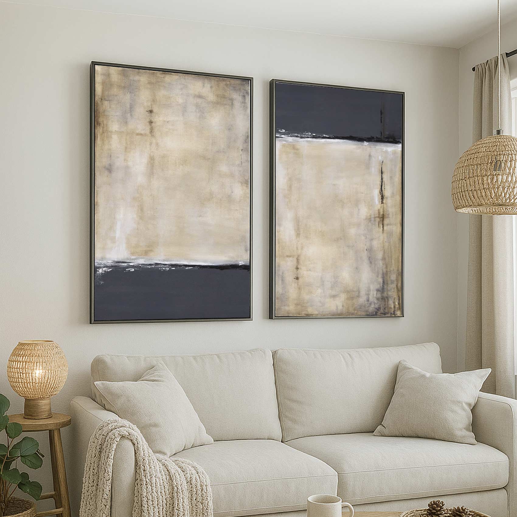 High End Artwork For Large Walls By American Artist above couch