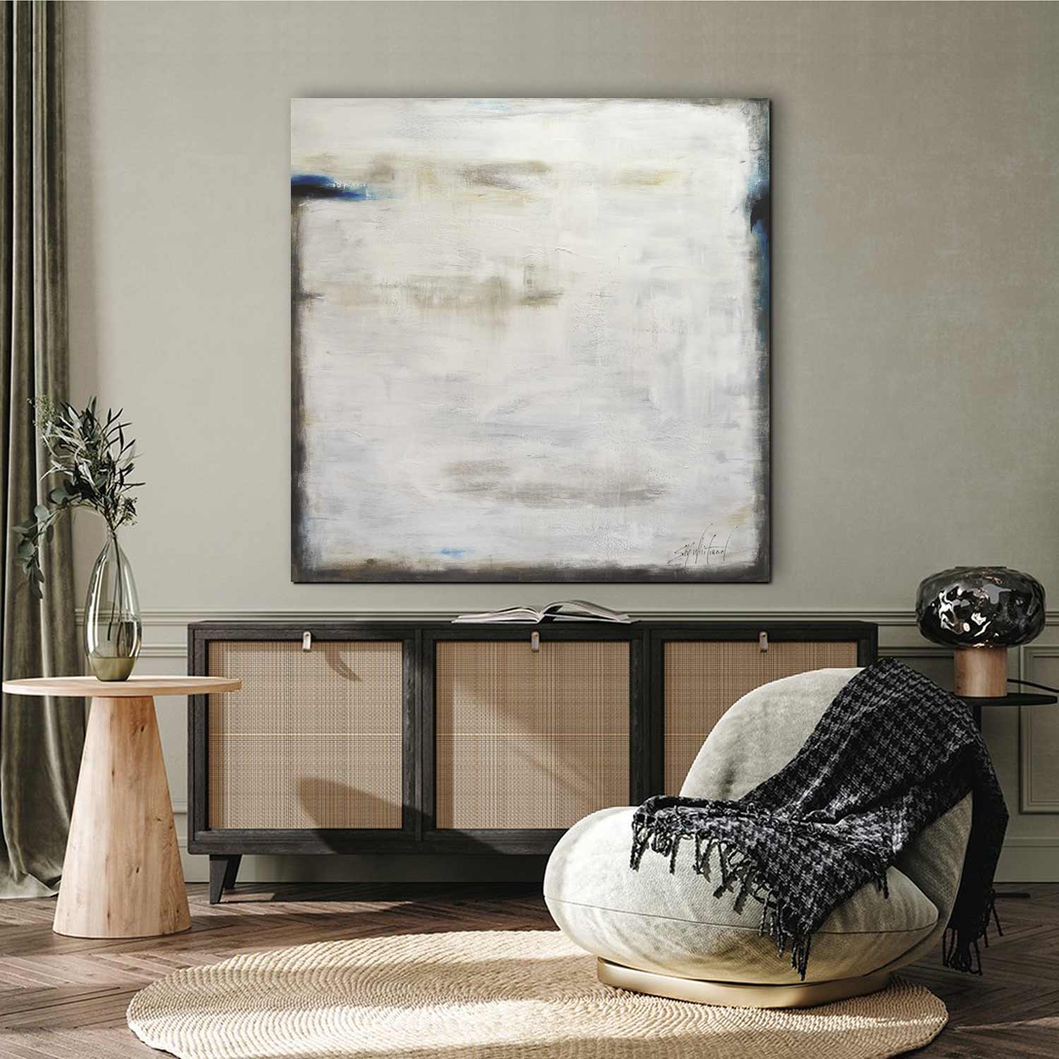 square abstract office painting