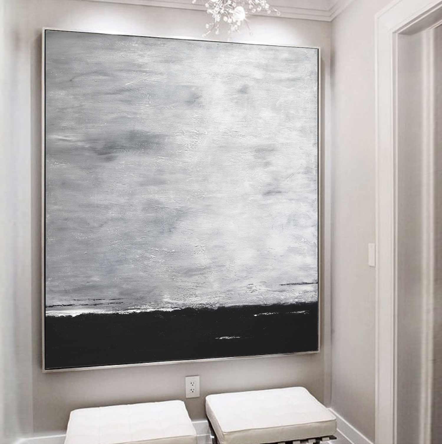 landscape on canvas square art