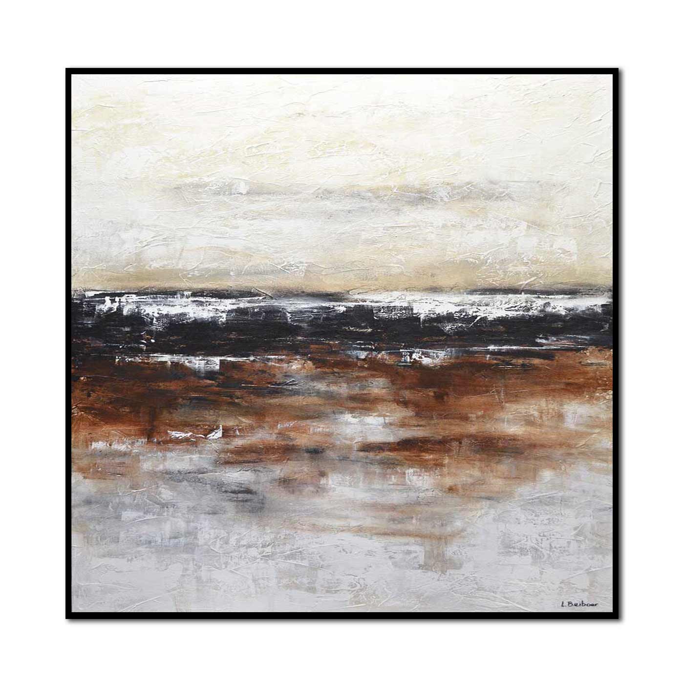 Abstract Painting For Bedroom Textured Warm Tones Hand Painted Artwork