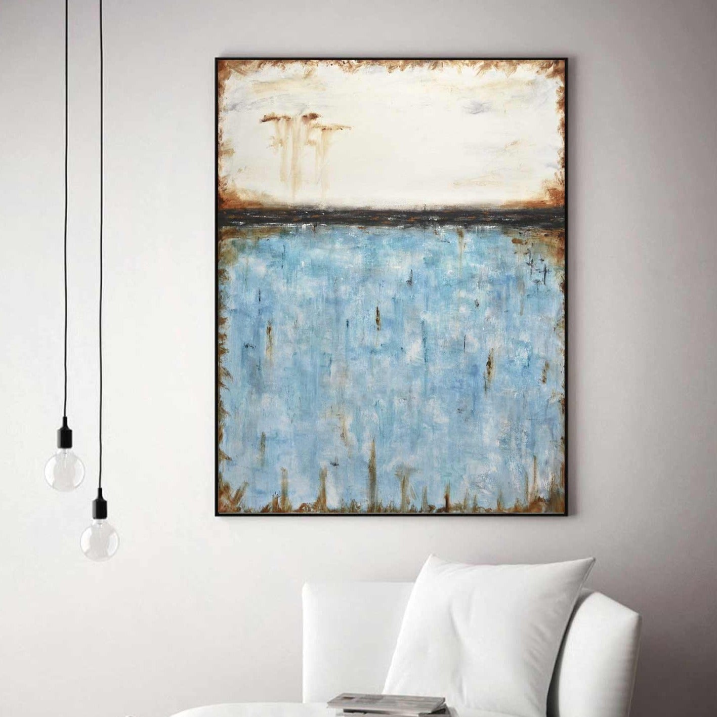 vertical 30x40 turquoise oversized art