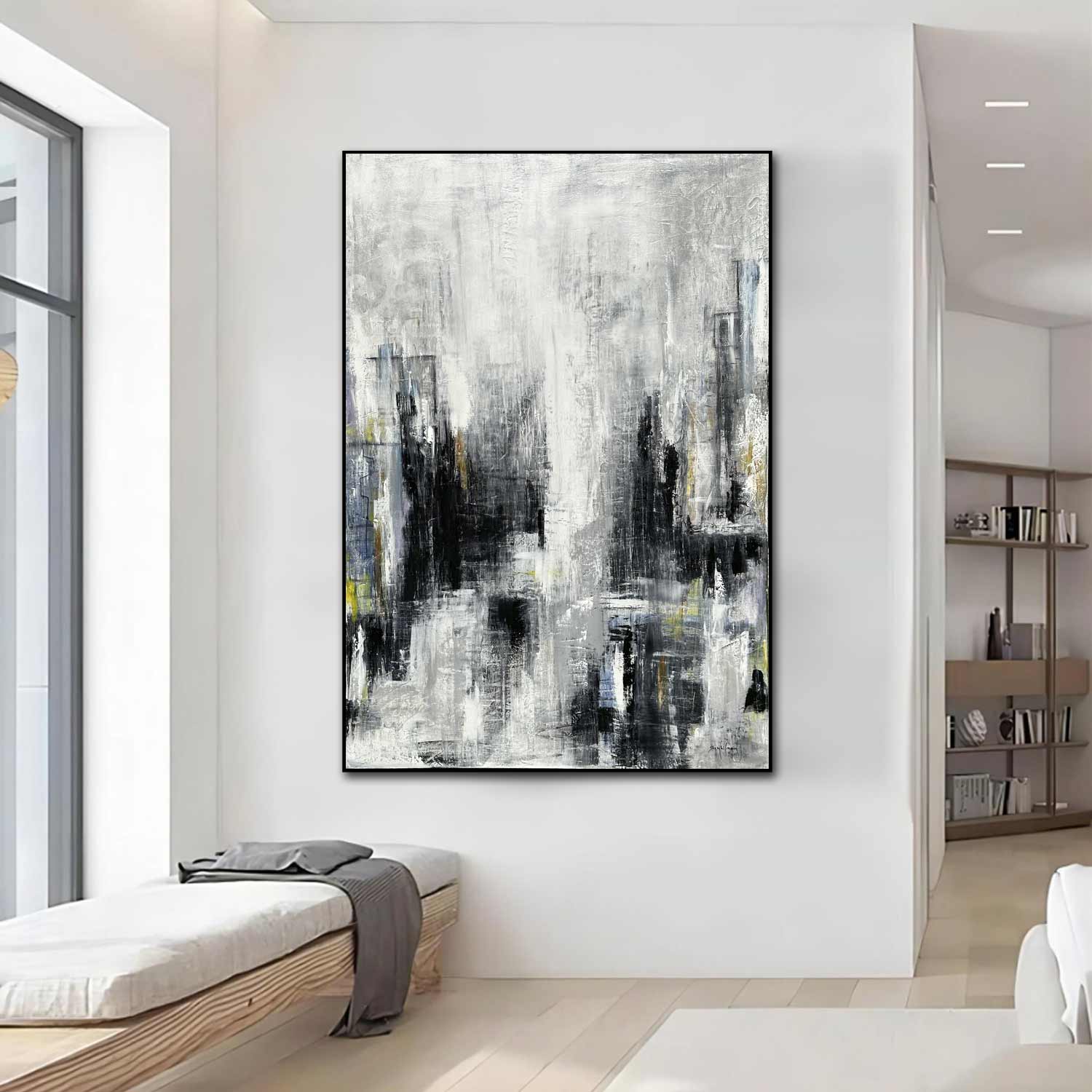 vertical original painting abstract
