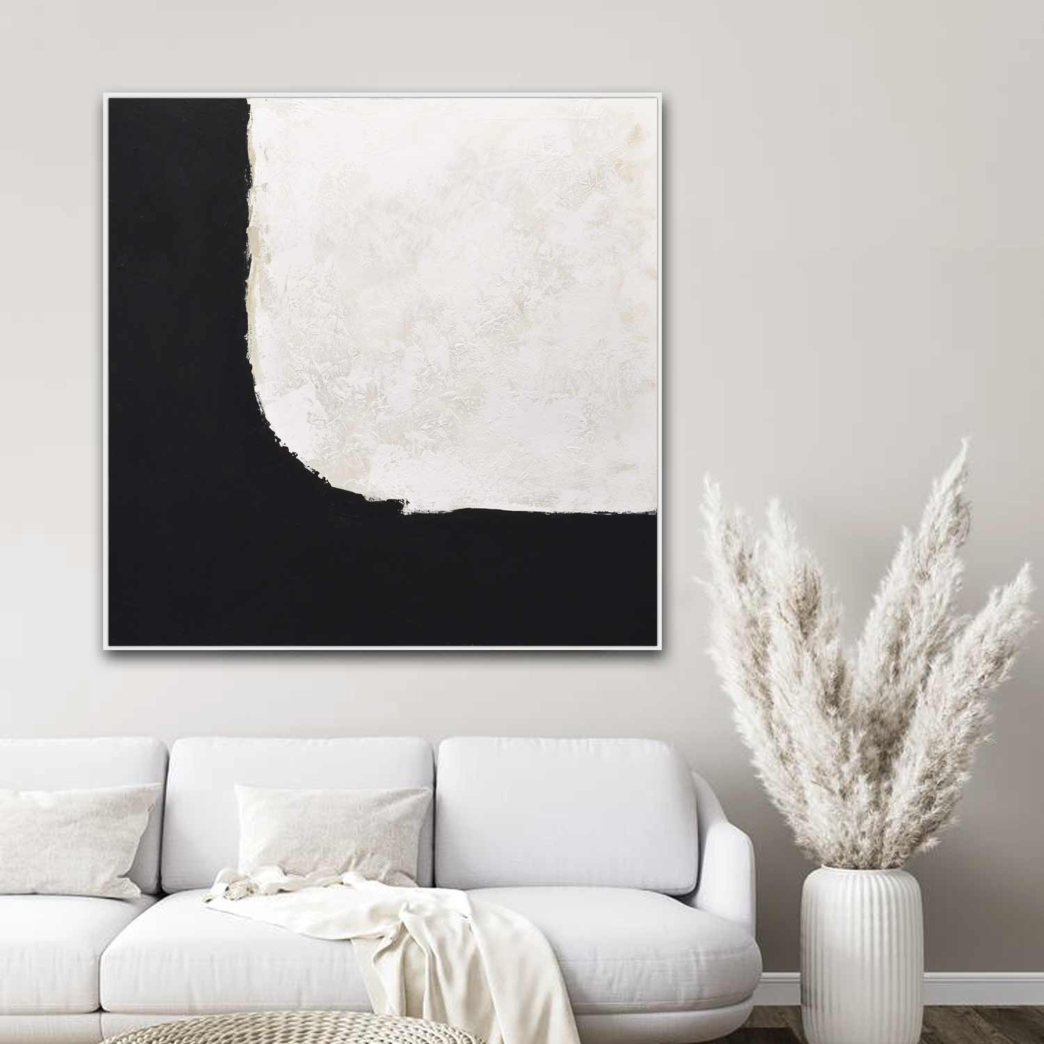 Contemporary Abstract Textured wall art above couch