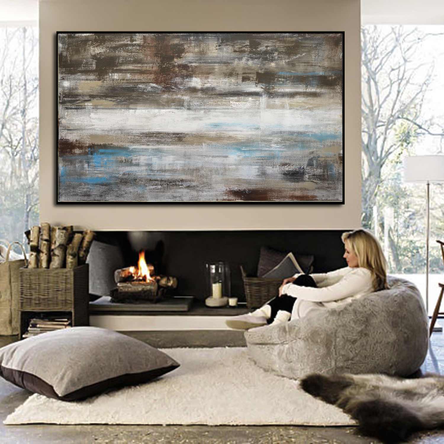 wall art abstract for apartment