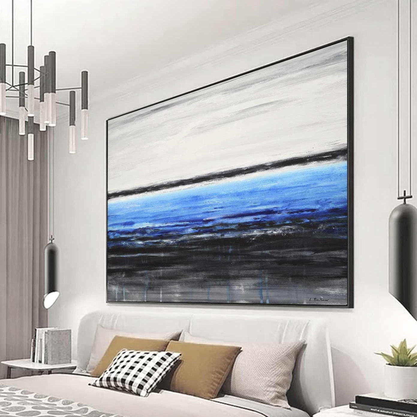 ocean view wall art oil painting