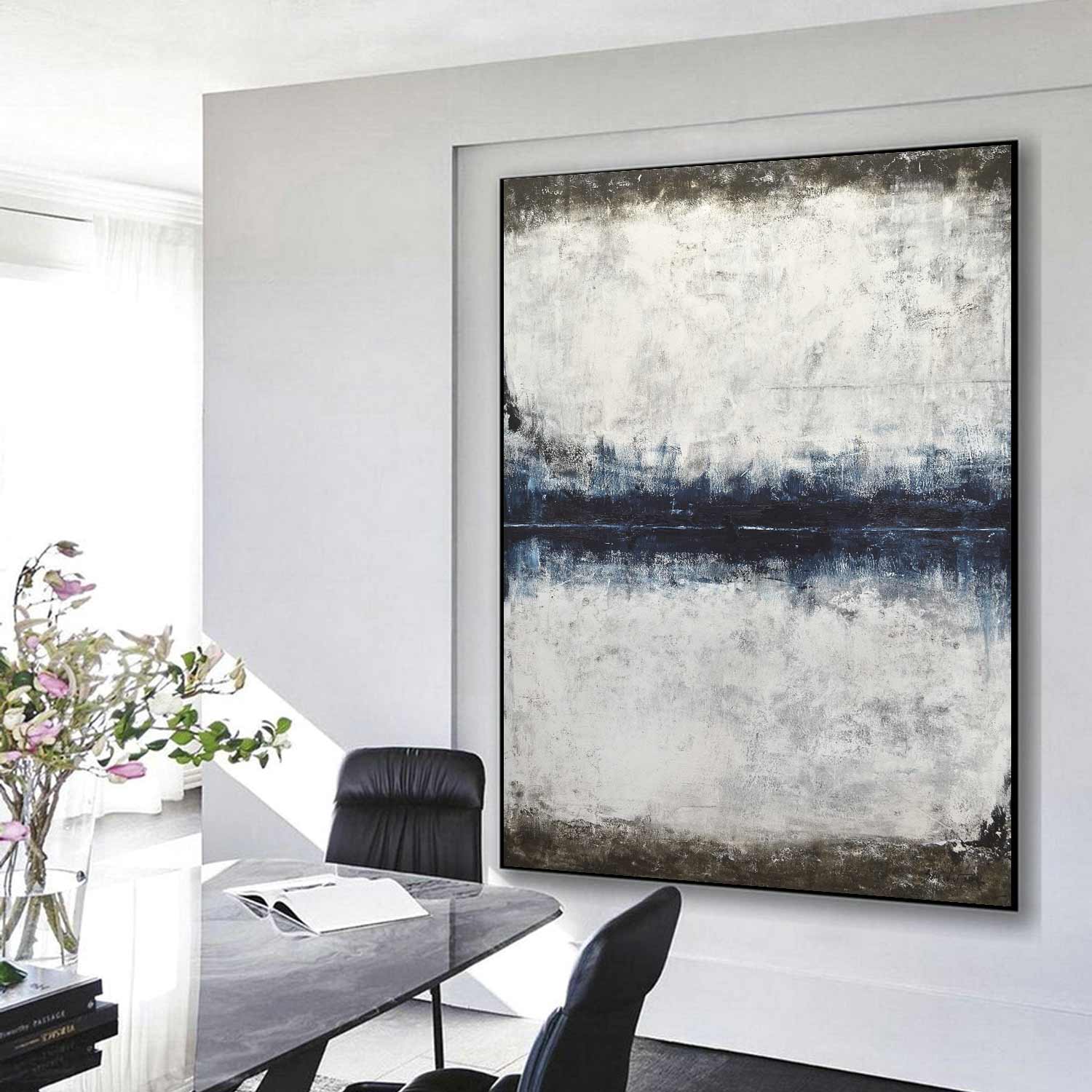 wall art blue brown