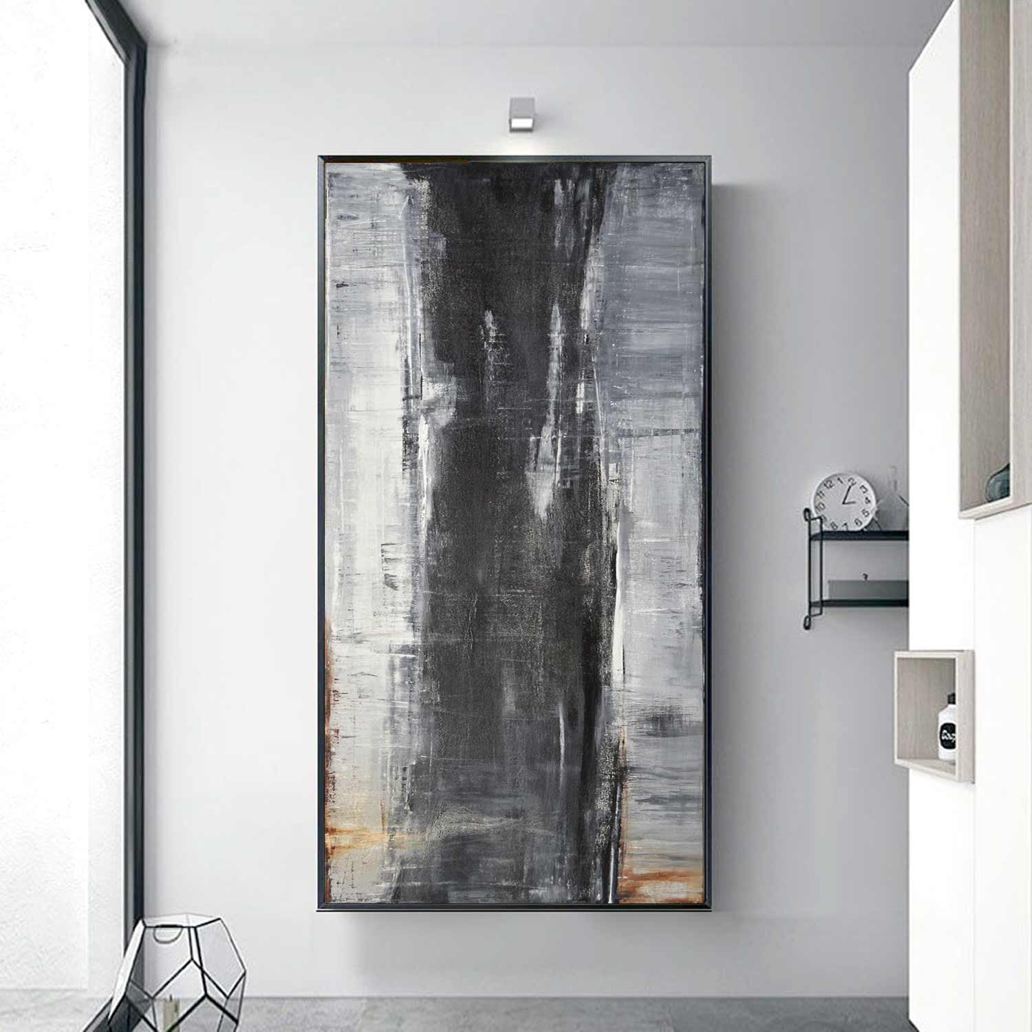 24x48 abstract painting urban