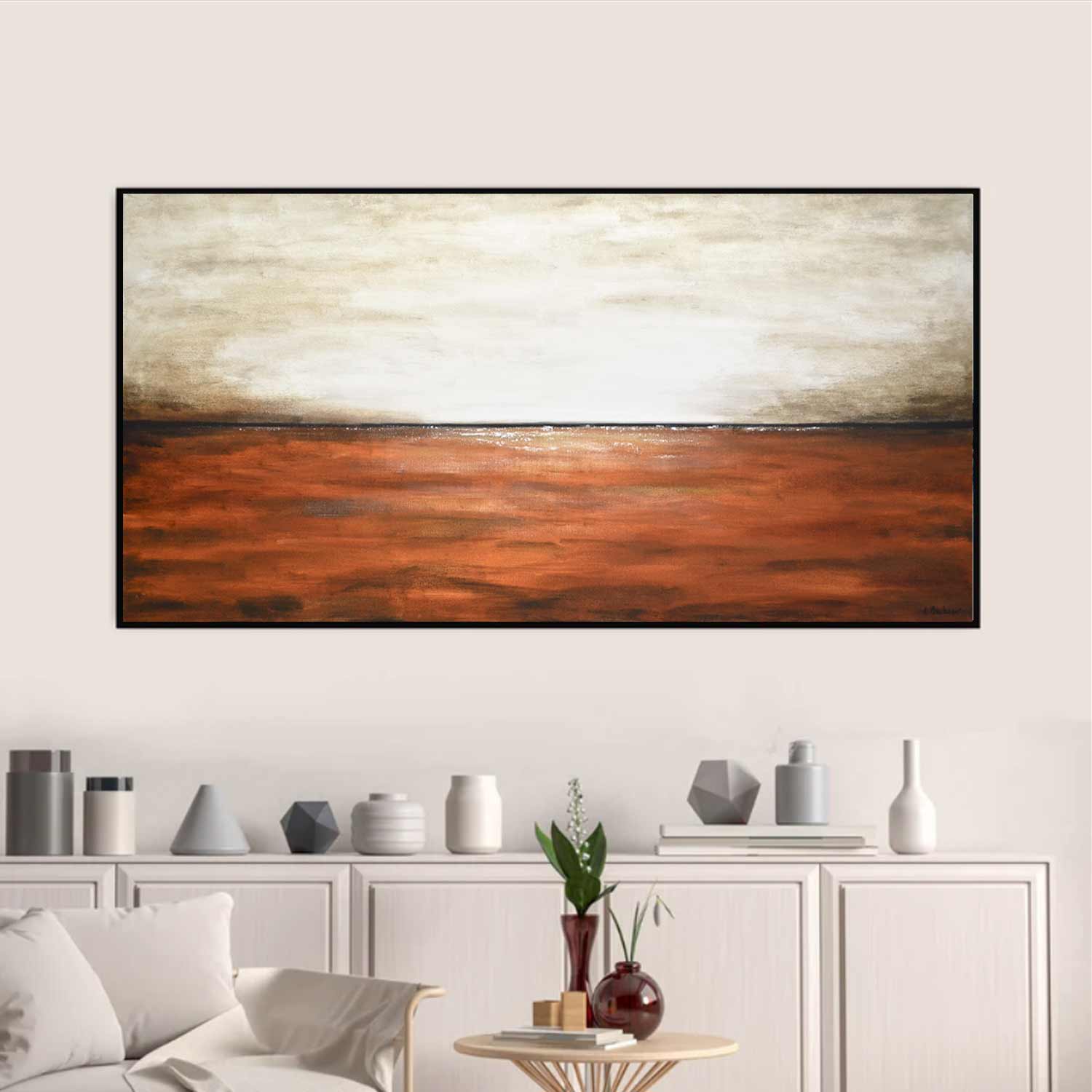 24x48 landscape painting amber