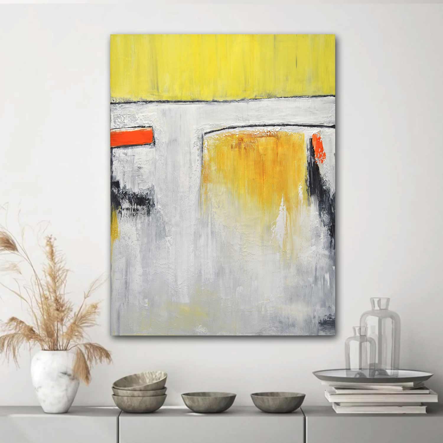 30x40 yellow abstract