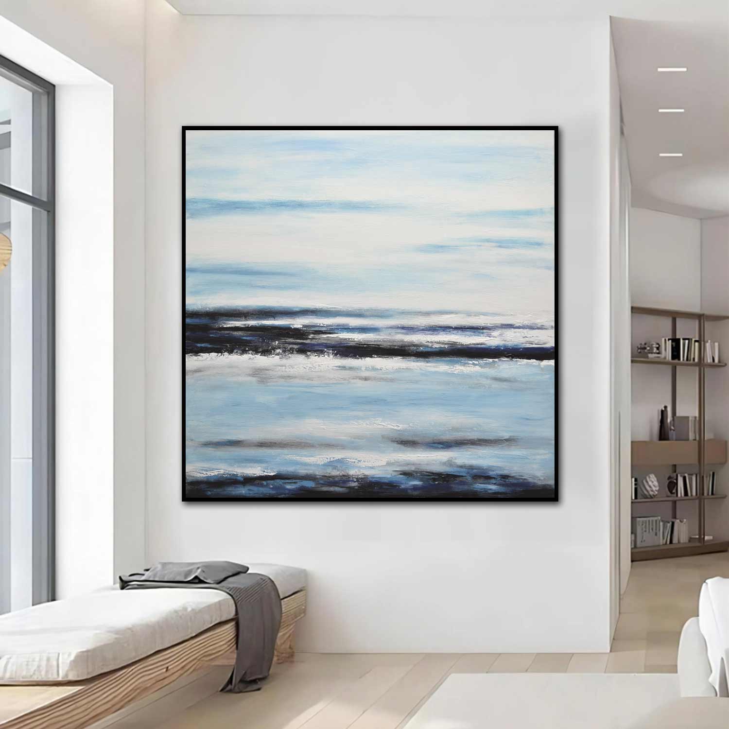 Coastal Abstract Painting Impressionist Seascape Scenic Art