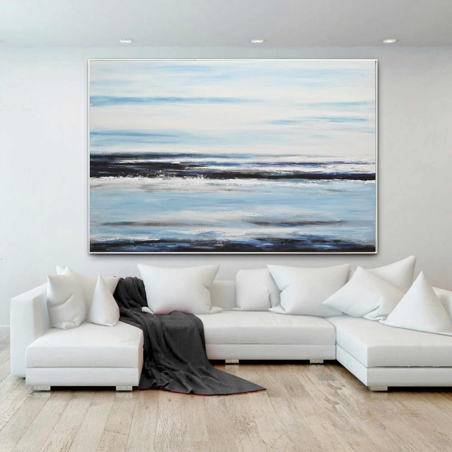 Hand Painted Landscape Painting On Canvas Centerpiece