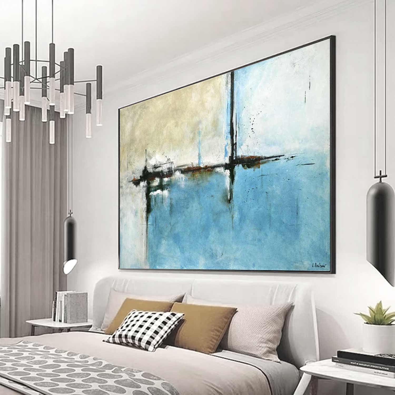 Modern Contemporary Artwork On Canvas High Quality New Home Gift