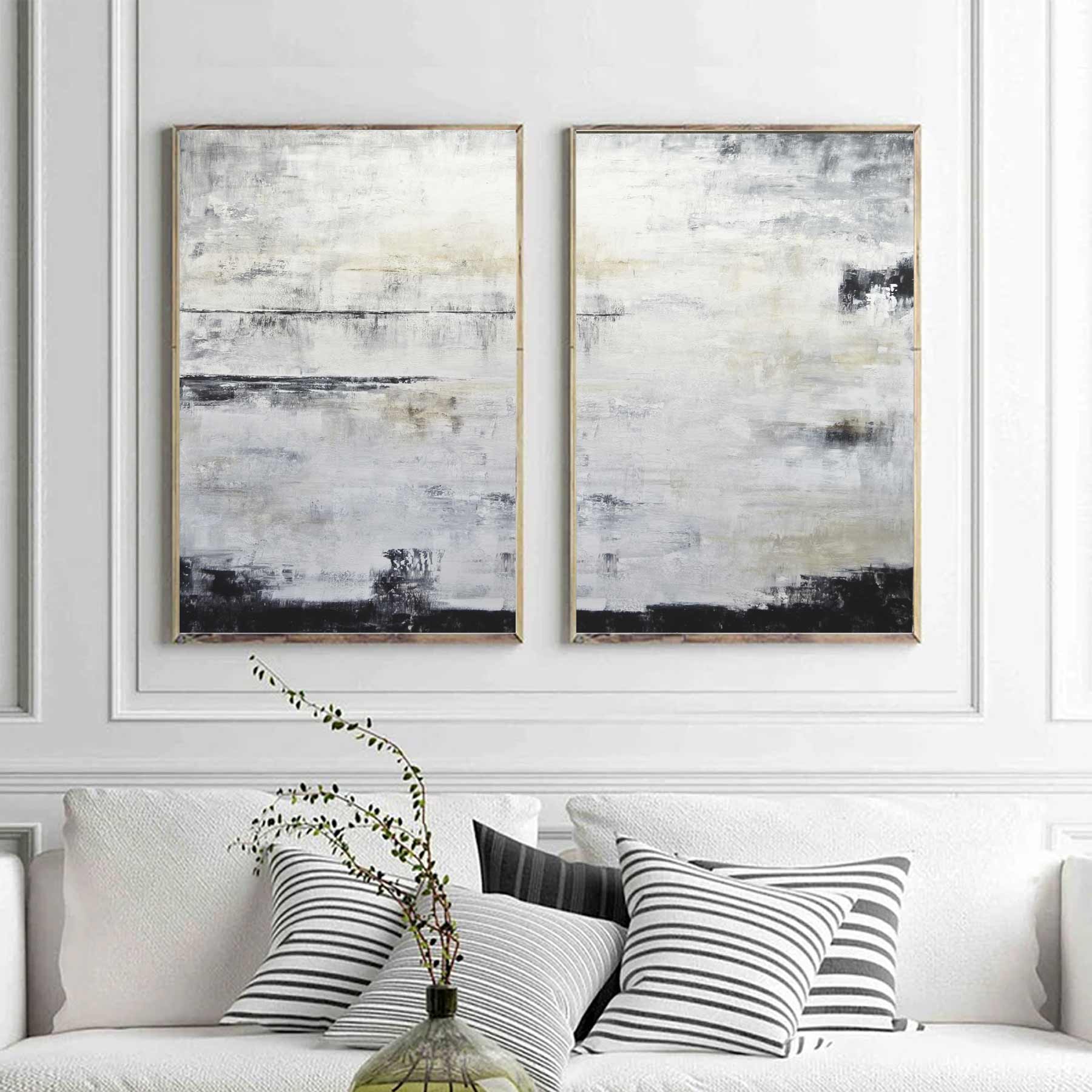 Modern Contemporary Complementary Paintings For Living Room