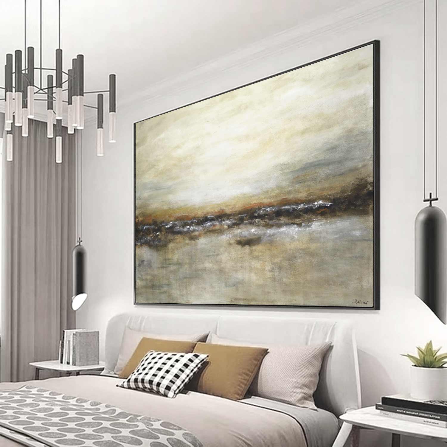 Oil Painting Serene XL Abstract Art