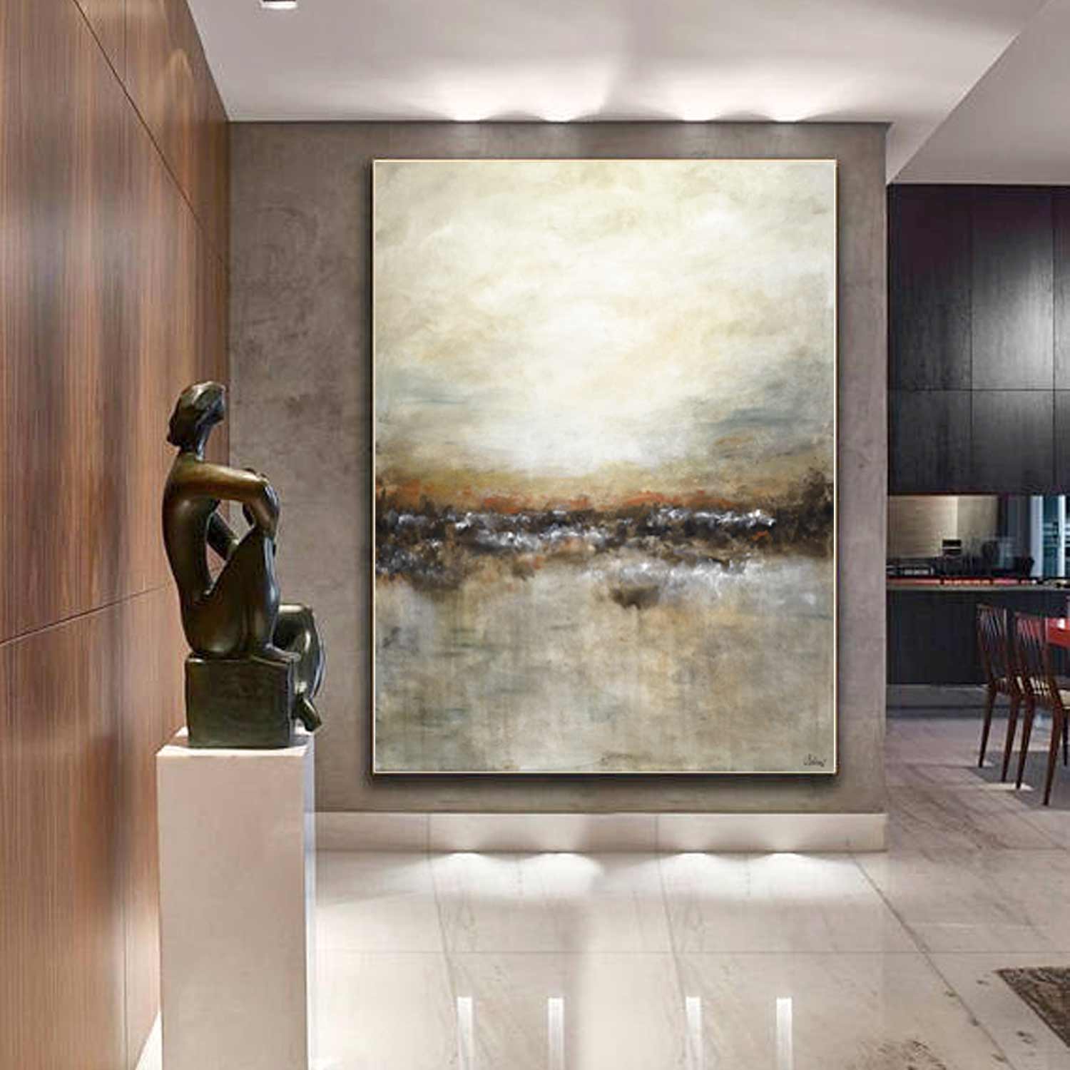 xxl painting vertical earth tones
