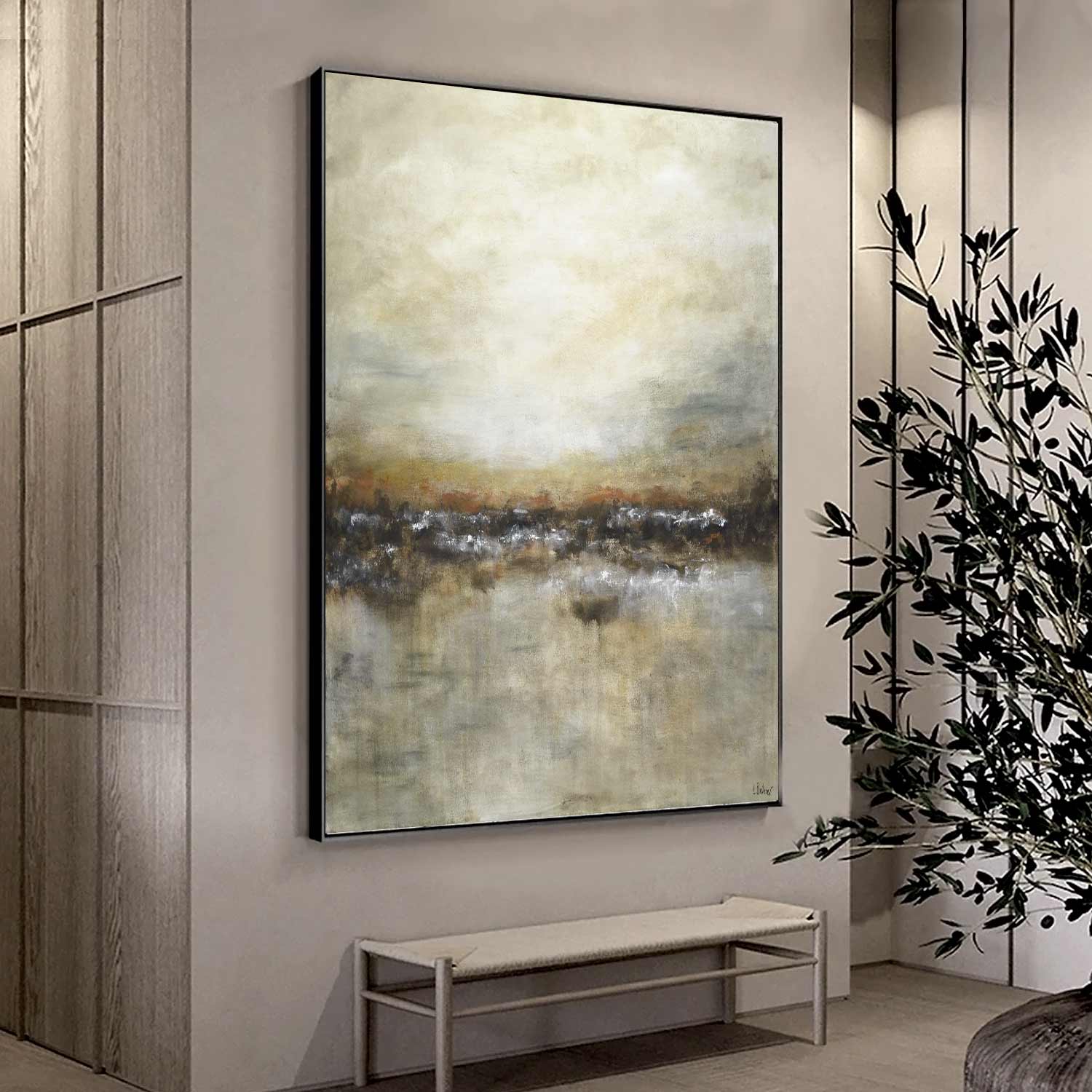 vertical original abstract painting