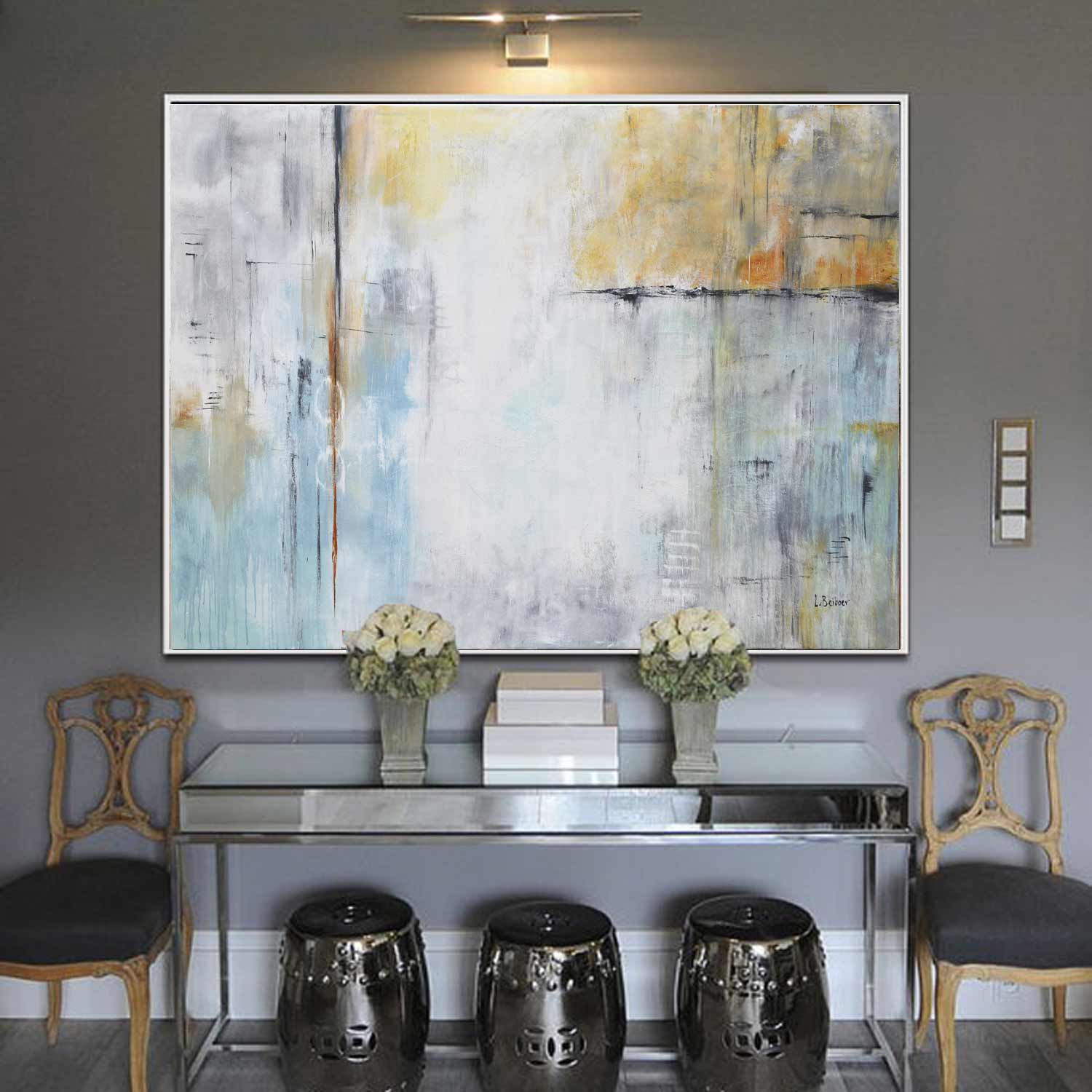 abstract painting modern NYC loft style