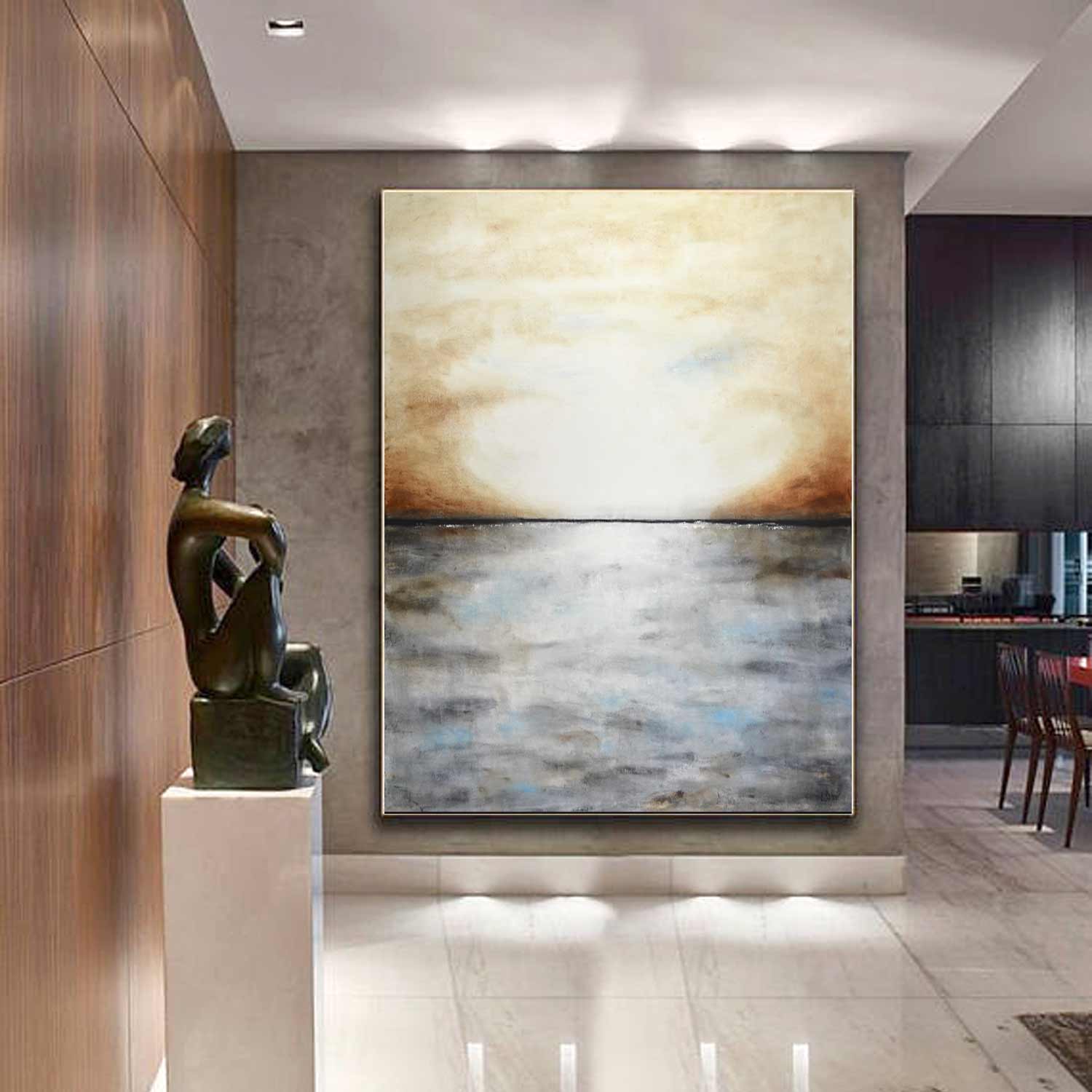 Sunset Abstract Painting Scenery art