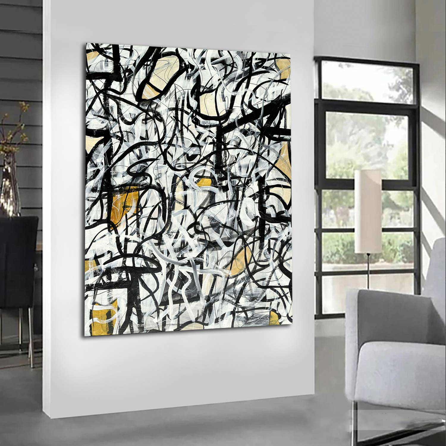 abstract ribbon fine art painting