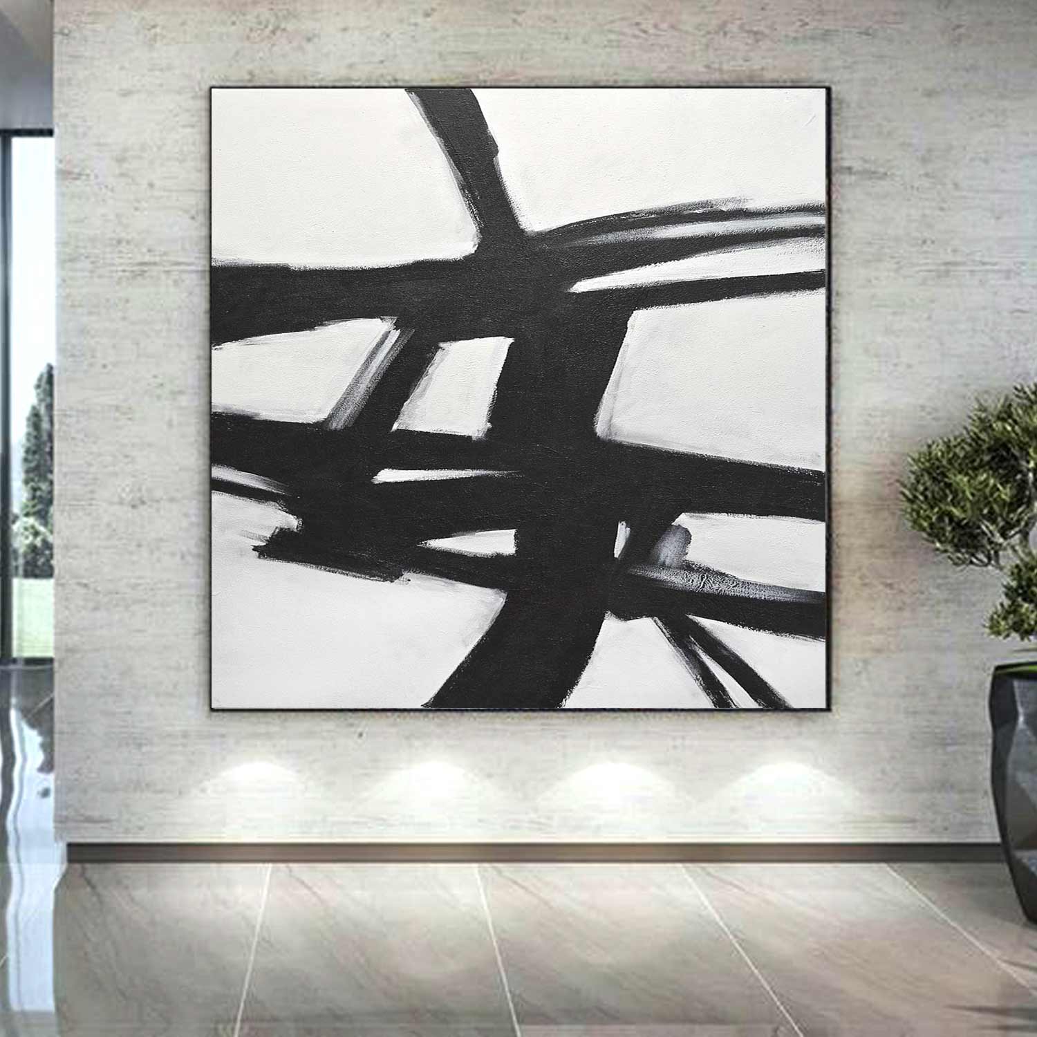 black and white abstract