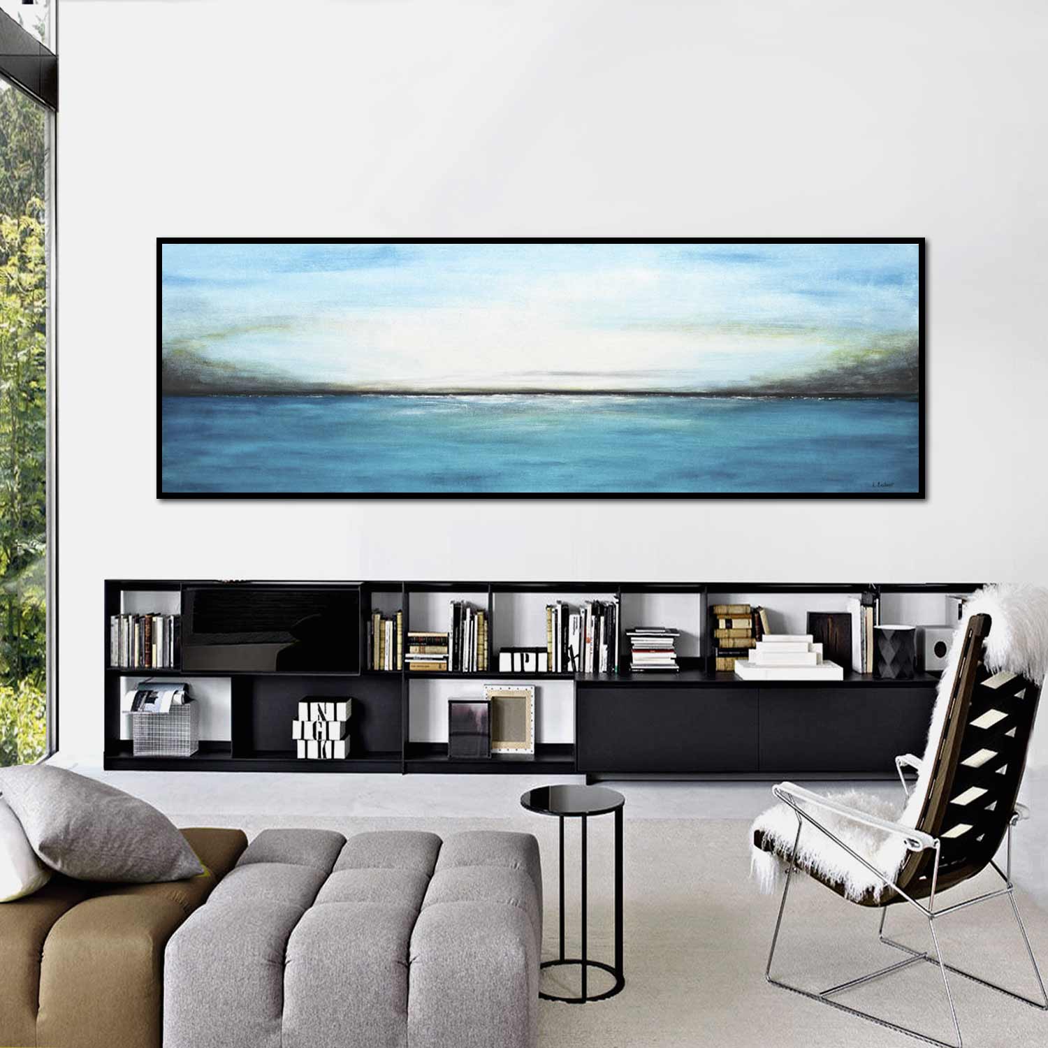 panoramic blue horizon large art