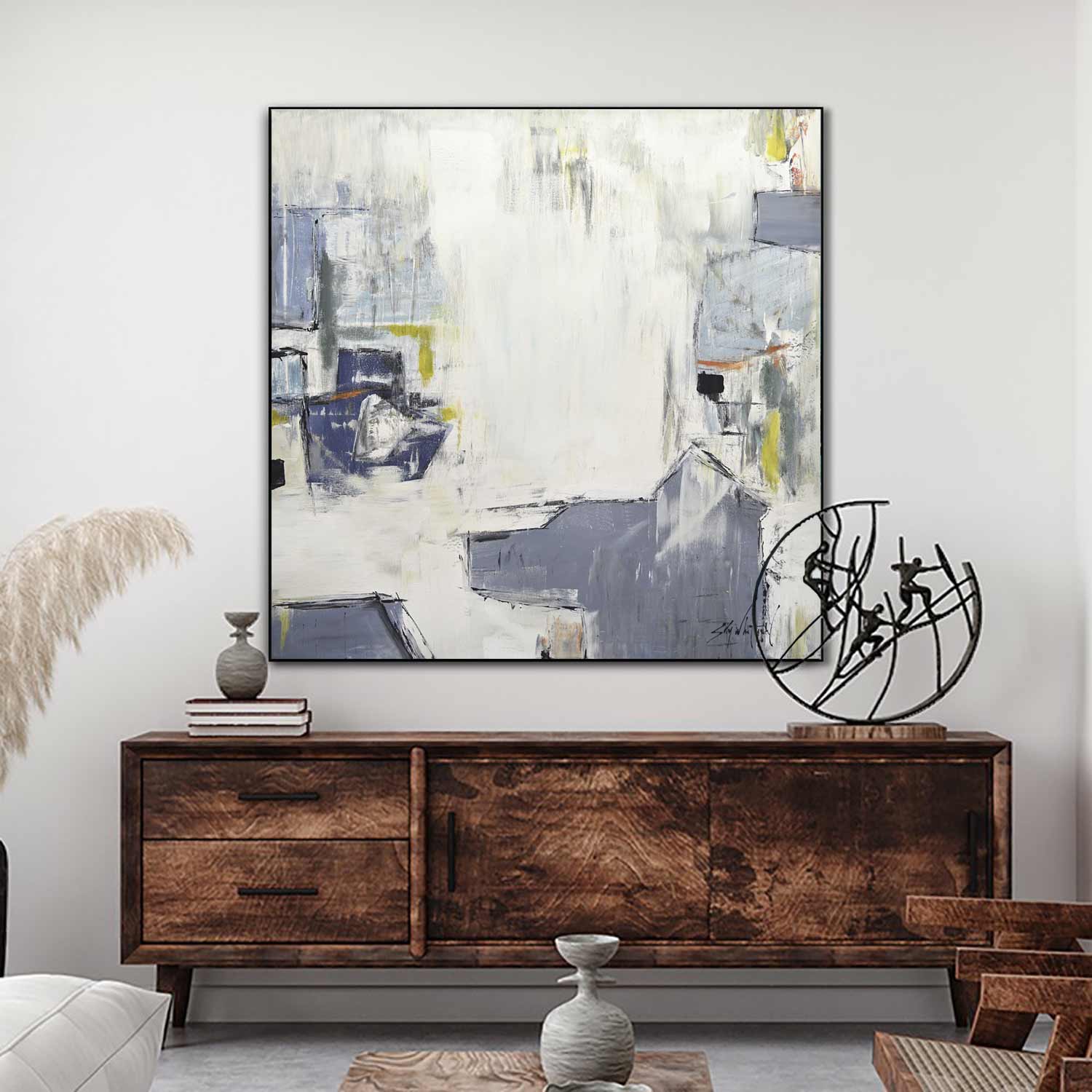 city loft hand painted original abstract