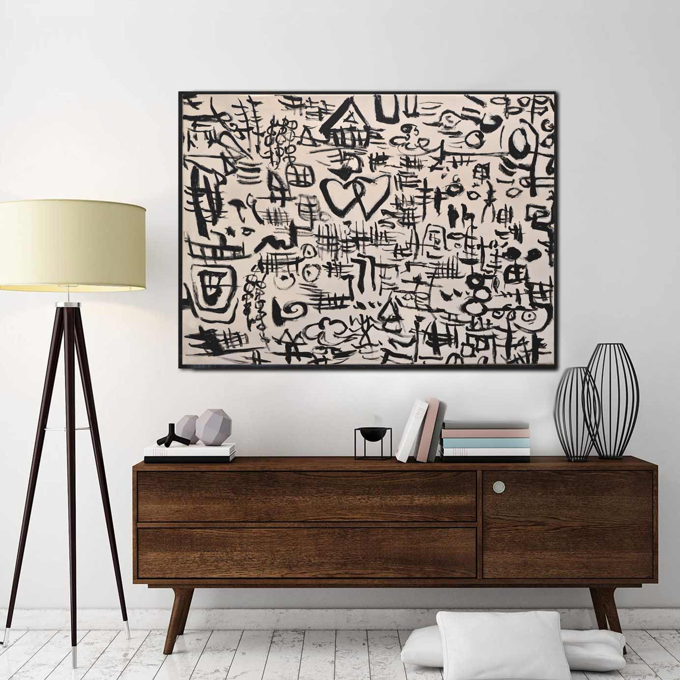room design abstract painting heart