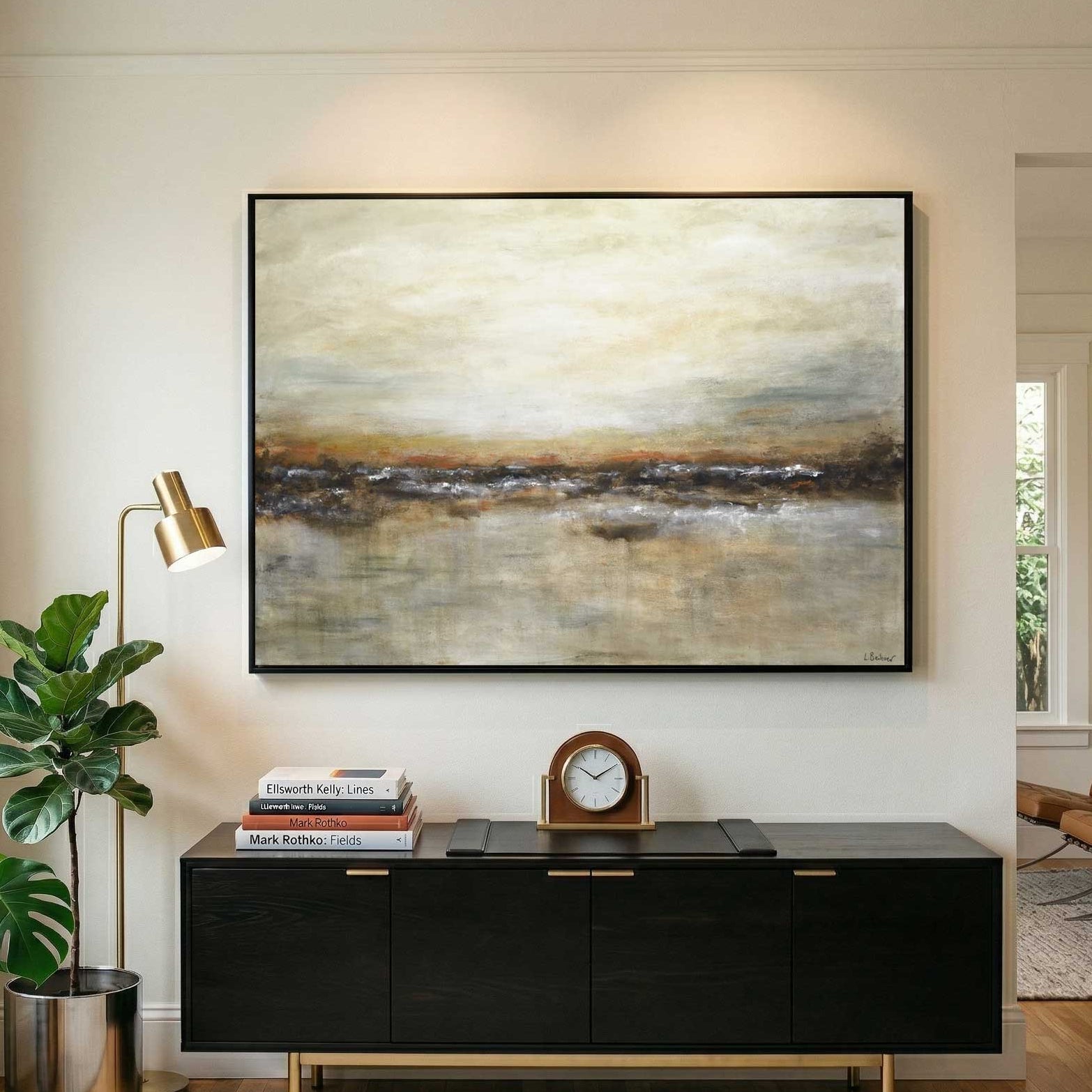 earth tones landscape art on canvas serene art