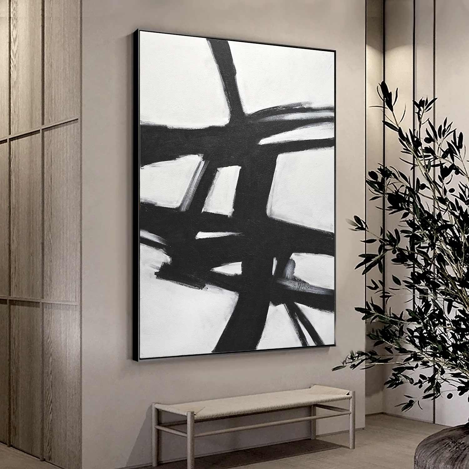 black and white expressionism wall art