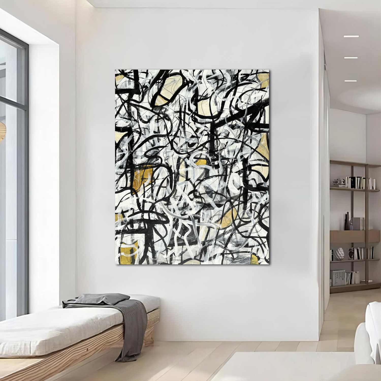 abstract expressionist ribbon fine art
