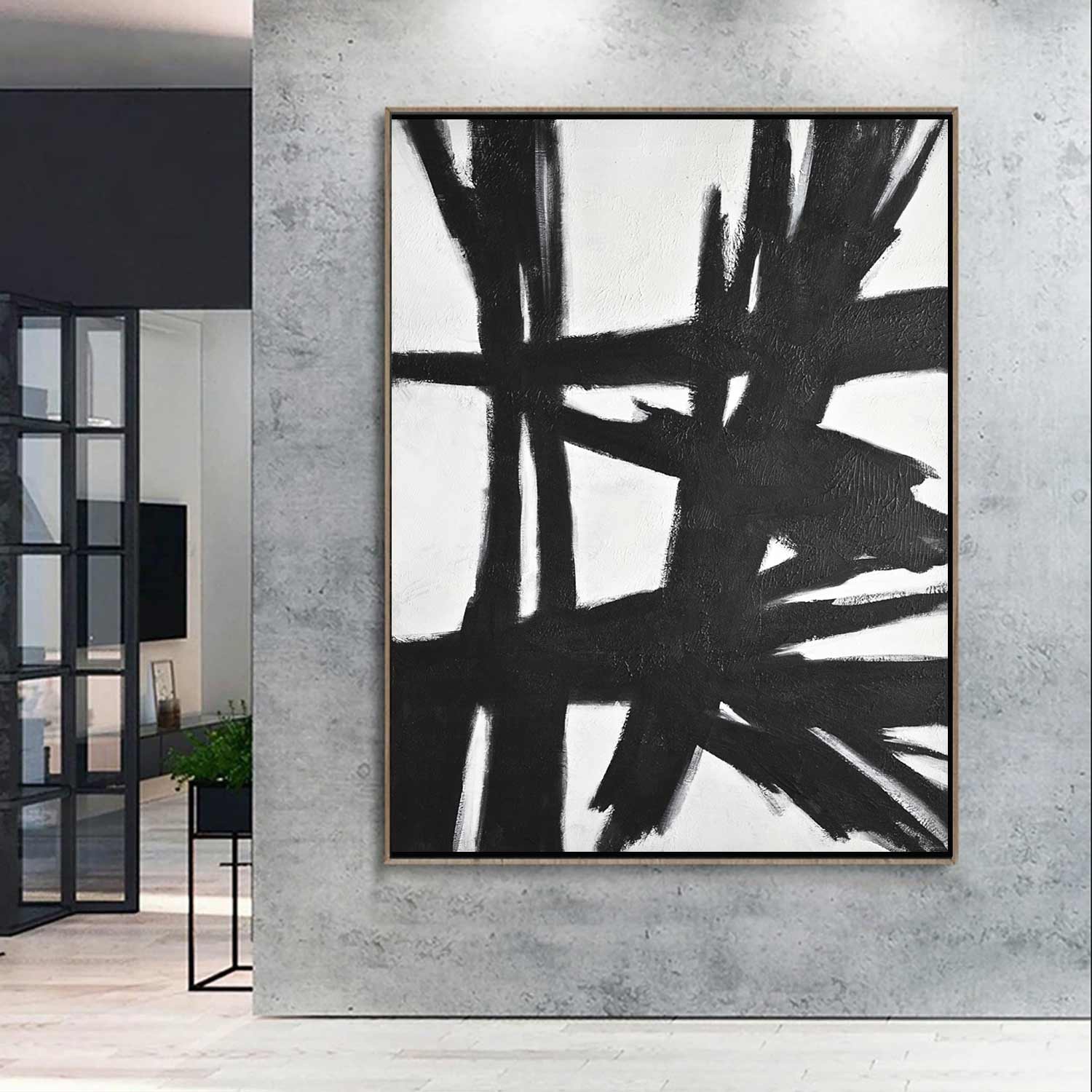 franz kline style abstract expressionist painting