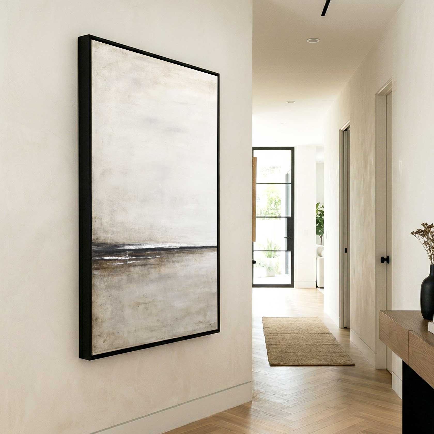 hallway art Minimalist Neutral Colors Painting Light Easy Art for Living Room