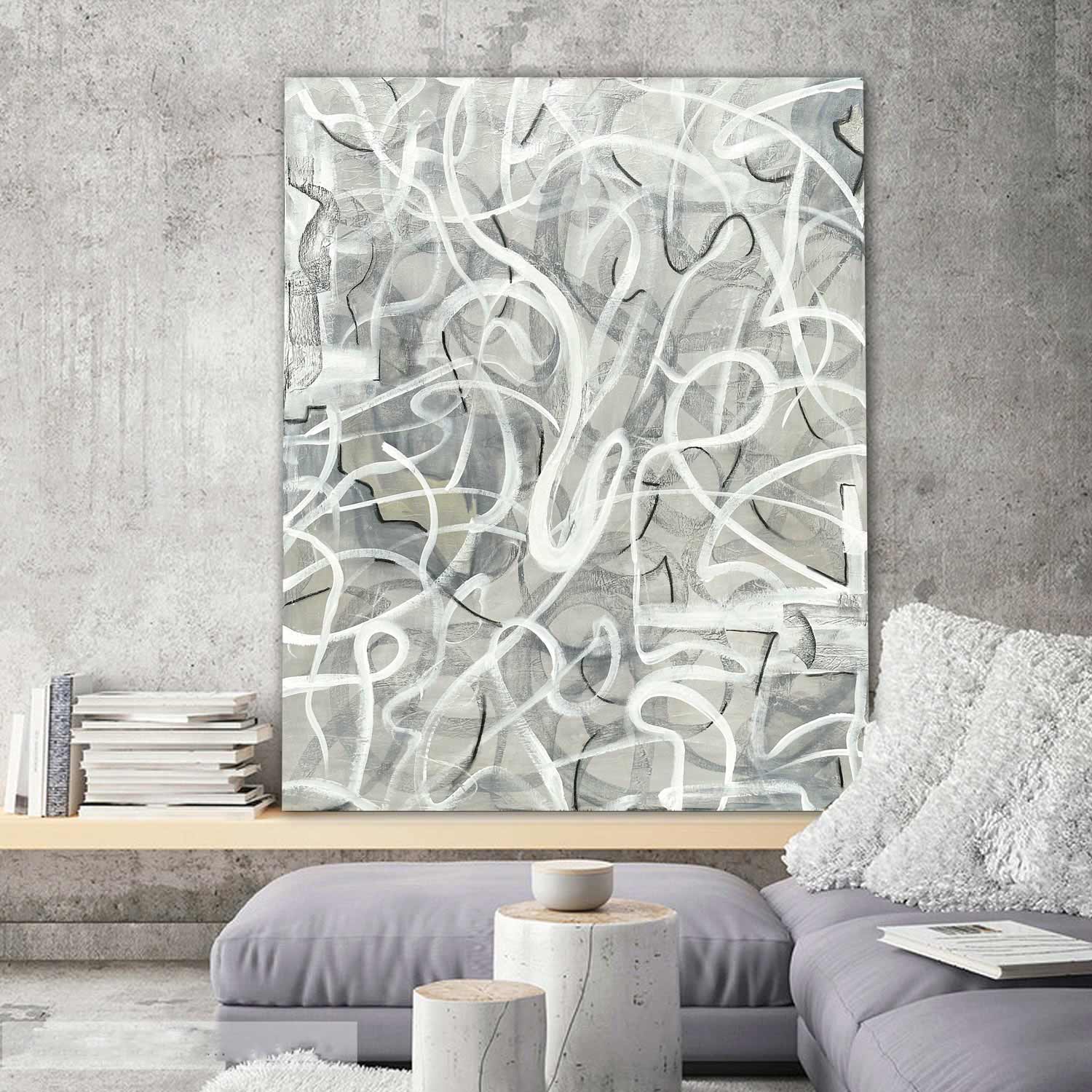 high end oil painting swirl abstract