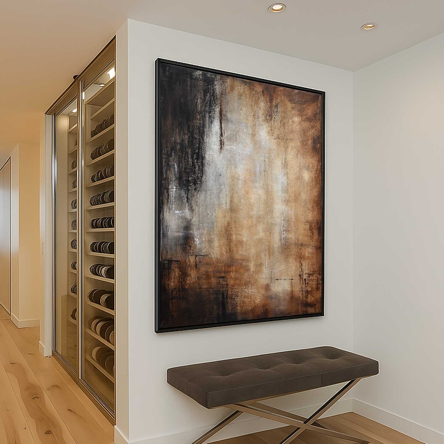 Earth Tones Brown Painting Contemporary Abstract Large Scale Art