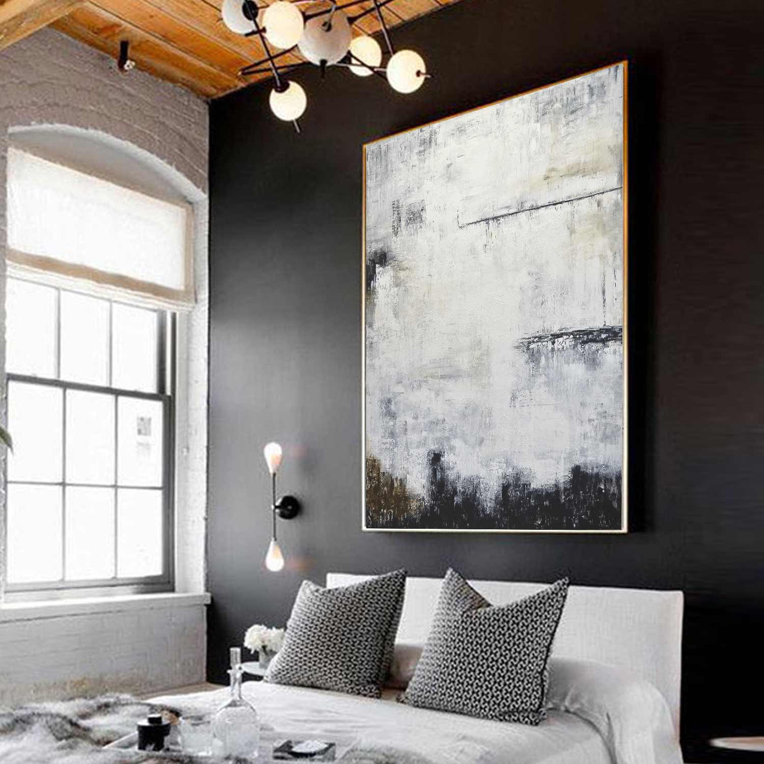 large painting vertical contemporary abstract