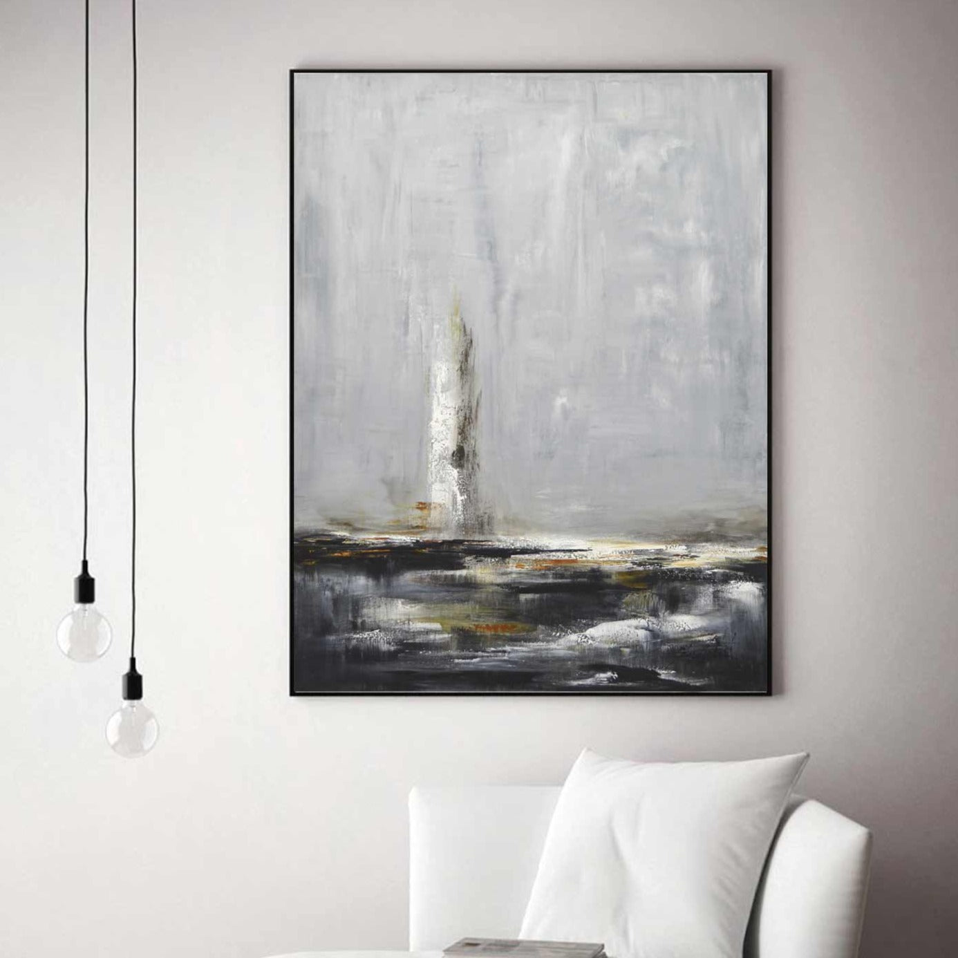 abstract lighthouse painting