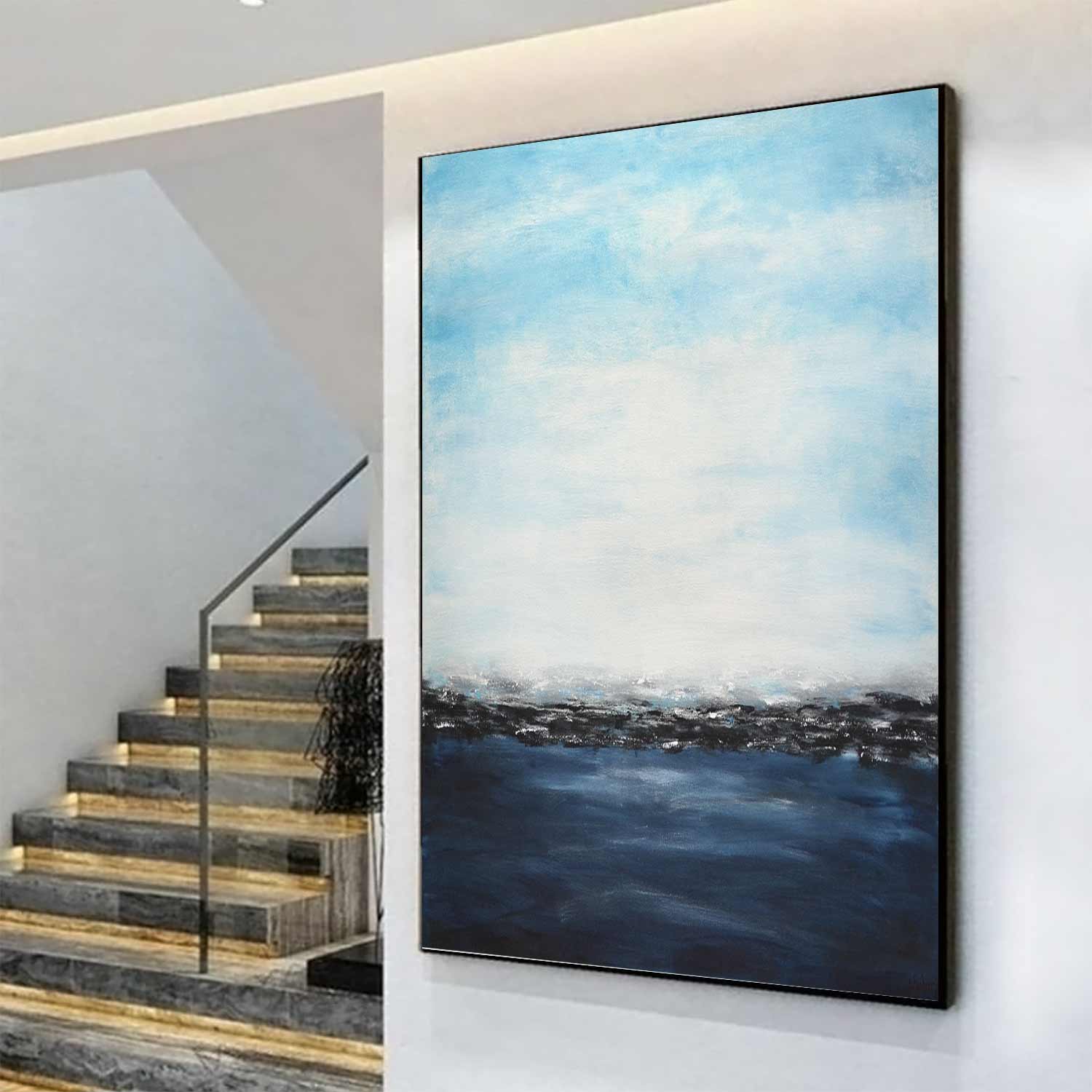 painting by real artist blue seascape