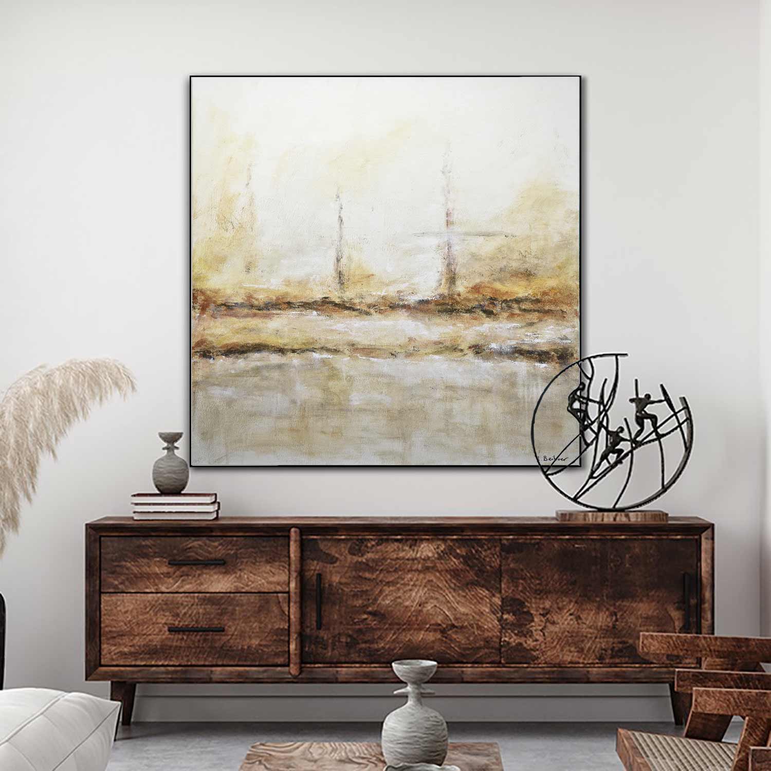 light abstract wall art painting