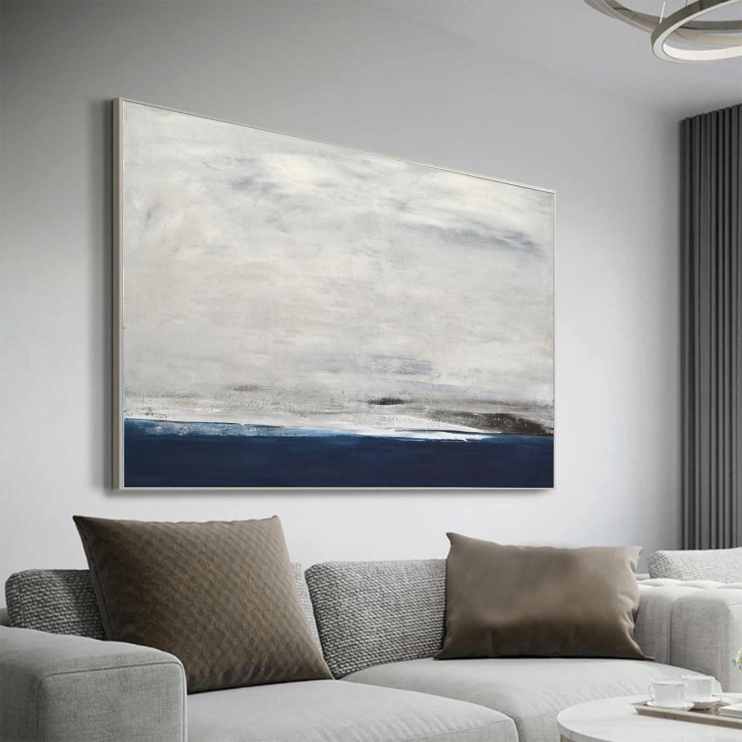 seascape painting blue gray